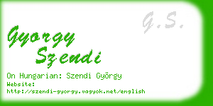 gyorgy szendi business card